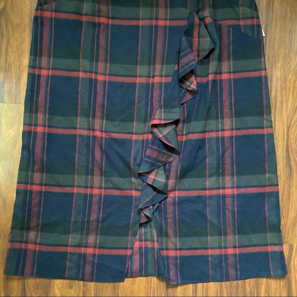 BP. Brass Plum Plaid Ruffle Surplice Tank Dress - Picture 4 of 9